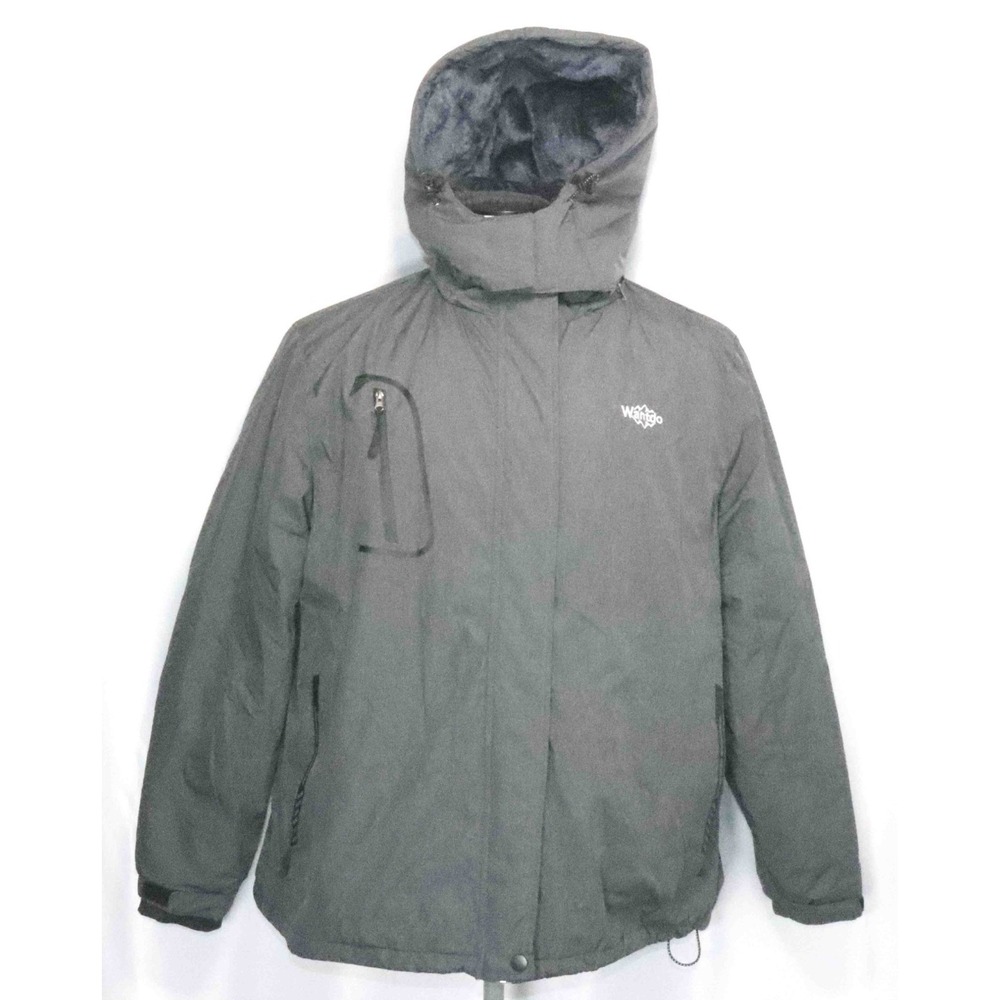 Wantdo Waterproof Warm Winter Coat Jacket Ski Jacket Hooded Mens Size 2XL